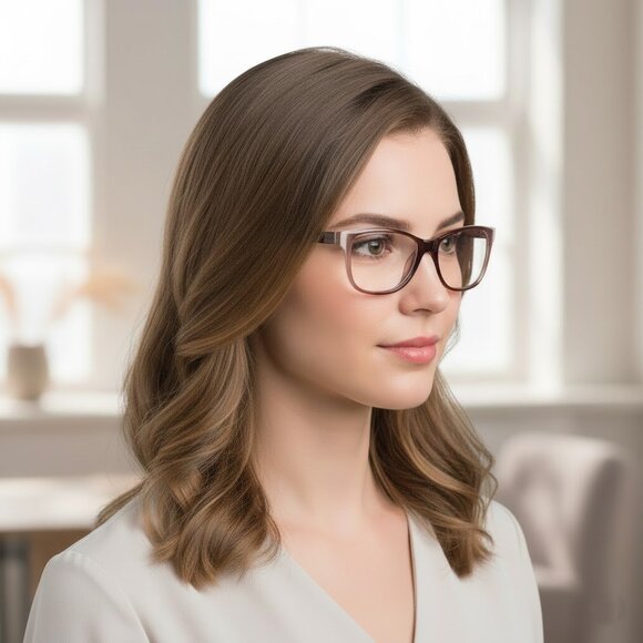 Coach HC6129 Taupe Laminate 5534 Full Rim Optical/Prescription Eyeglasses Frame - Picture 2 of 16